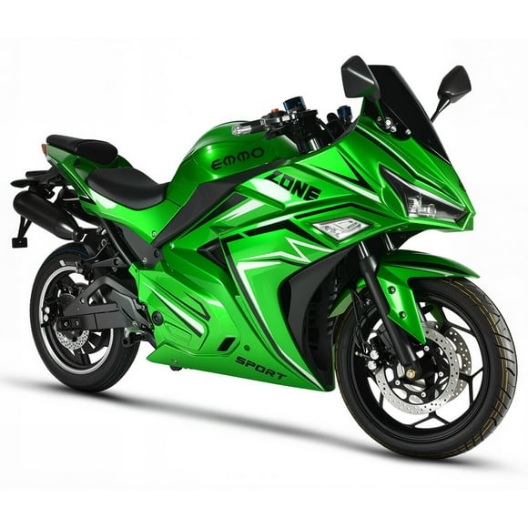 EMMO Zone II GTS Electric Bike – Motorcycle Style Ebike for Adults – 72V45Ah SLA – up to 80km – Green