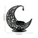 thumbnail image 3 of Candelabro Apooke con forma de luna, portavelas con forma de medialuna creativa, adornos de mesa de metal con forma de luna., 3 of 8