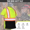 thumbnail image 2 of North 15 High-Visibility 4" Contrast Reflective Safety Short Sleeve Blk-Yell T-Shirt with Moisture Wicking Mesh-6895-2XL, 2 of 7