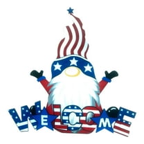 TOPRenddon 4th of July Decorations Outdoor – Patriotic Garden Gnome Stake for Yard, Porch & Balcony (Independence Day Red White Blue Weather-Resistant Iron Decor – Memorial Day Small Space Solution)