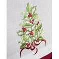 thumbnail image 4 of Embroidered Holly Christmas Tree Double-Layer Holiday Decorative Table Runner (Red+White Runner 16"x78"), 4 of 5