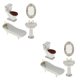 thumbnail image 3 of Vogacara 4pcs White Ceramic Bathroom Set Furniture Kits #2 1/12 Miniature Tipo 1 2Conjunto, 3 of 6