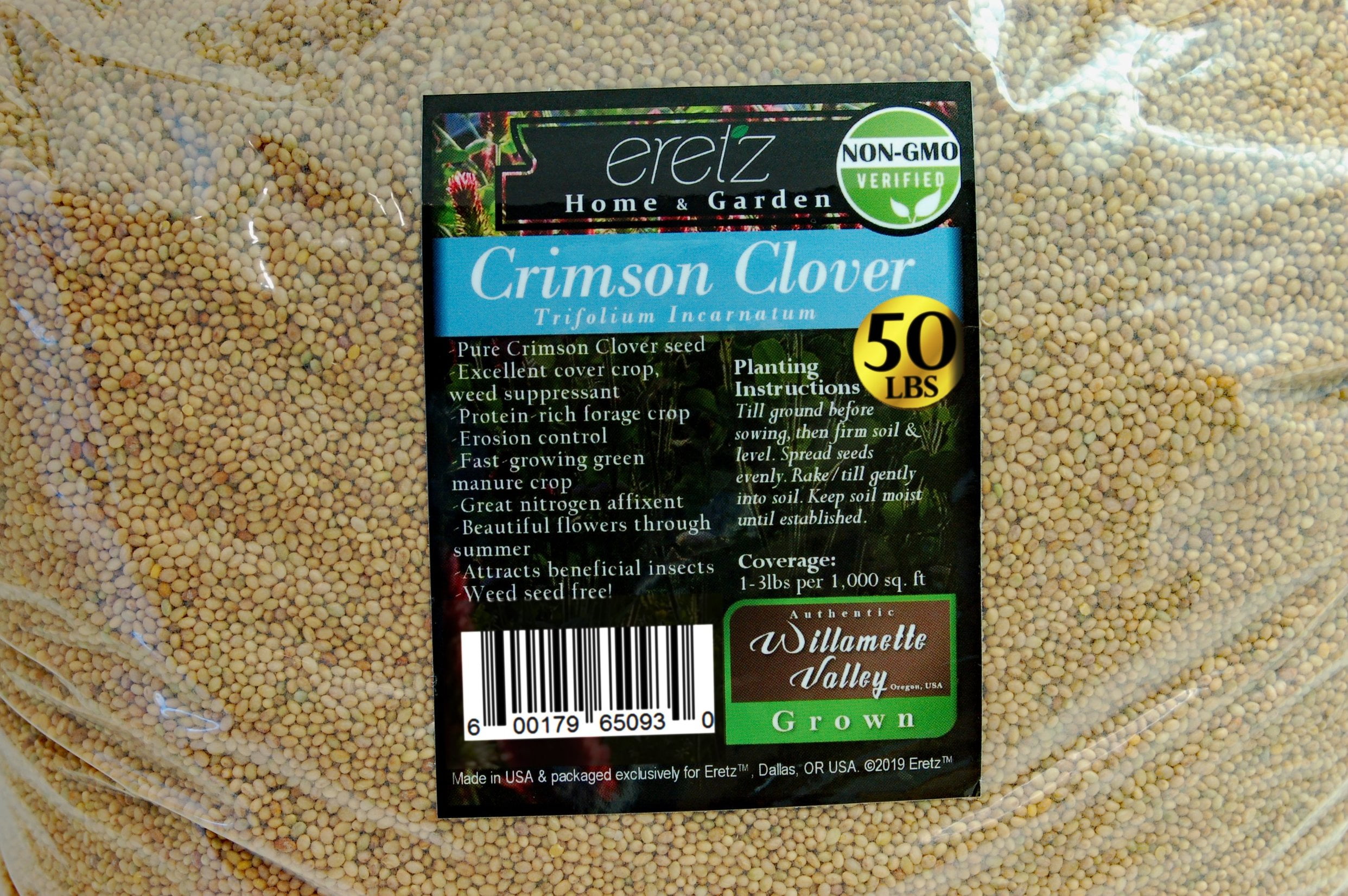 Crimson Clover Seed By Eretz - CHOOSE SIZE! Premium Willamette Valley ...