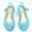 blue, variant on Girls Glitter Hollow Jelly Heel Sandals, Closed Toe Ankle Strap Princess Dress Shoes for Birthday Cosplay Halloween Party