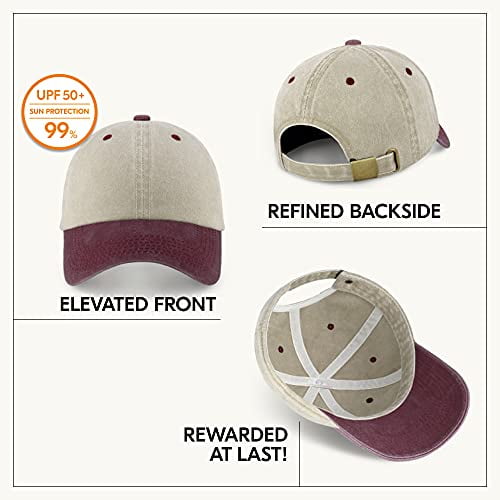 CHOK.LIDS Premium Vintage Washed Cotton Baseball Hat Adjustable Unisex Summer Fashionable Denim Plain Twill Baseball Caps 