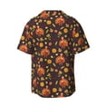 thumbnail image 5 of KLL Turkey Bird Print Men's Shirt Short Sleeve Button Down Summer Cuba Beach Shirts- Large, 5 of 5