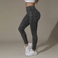 thumbnail image 4 of 3D Cellulite Leggings for Women Lightweight Slim Fit Pants High Waisted Leggings No Curling Lift Pants Push Up Yoga Pants Workout Yoga Pants Booty Butt Lifting Leggings Fitness Sport Pants Grey XL, 4 of 4