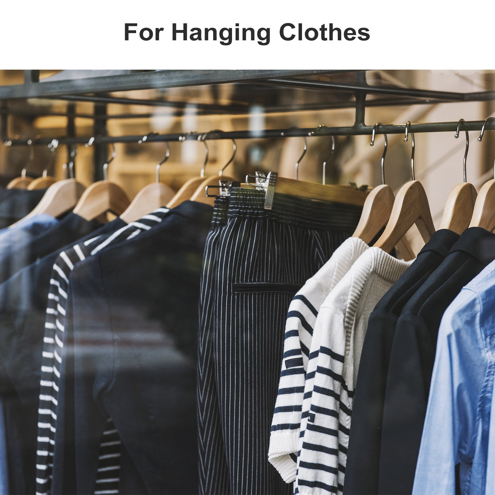 Unique Bargains S Hanging Hooks Extra Long Hangers Matt Silver 16inch/400mm