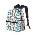 thumbnail image 2 of Lsque Block Dinosaur Classic Casual Backpack - Large Capacity Water-Resistant Backpack for School, Work, Travel, and Outdoor Activities, 2 of 8