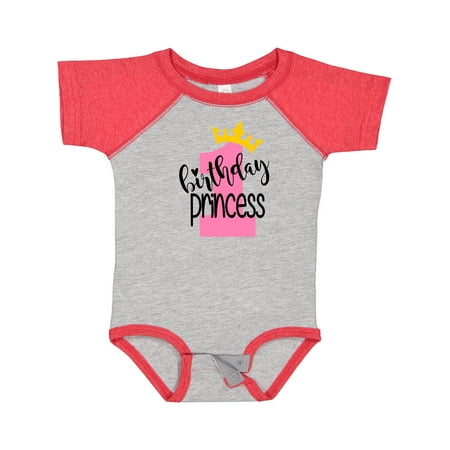 

Inktastic 1st Birthday Princess with Crown Boys or Girls Baby Bodysuit