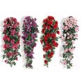 thumbnail image 3 of Plantas colgantes de pared para jardín y boda, 2 uds., simulación de flores falsas, rosa, vid, 3 of 5