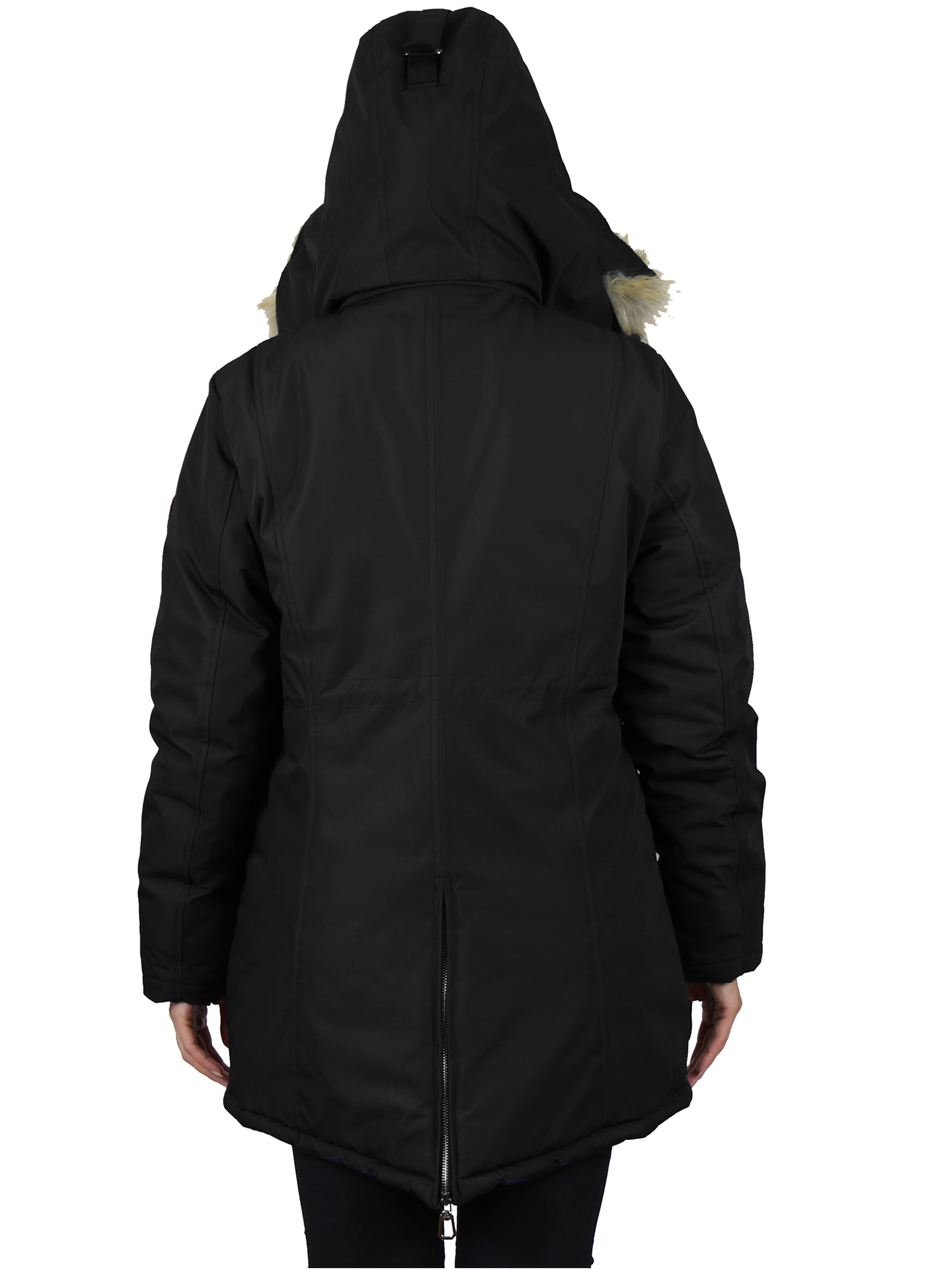 Women's Heavyweight Classic Long Parka Jacket With Detachable Fur Hood (S-3XL) - image 3 of 8