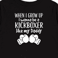 thumbnail image 4 of Inktastic Kickboxing Future Kickboxer Like Daddy Boys or Girls Long Sleeve Toddler T-Shirt, 4 of 5