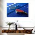 thumbnail image 3 of Elephant Stock Blue Table Tennis Wall Art - Horizontal Canvas Wall Art - Living Room Wall Decor - Sports Canvas - Beige And Blue Decor - 39" x 26", 3 of 8
