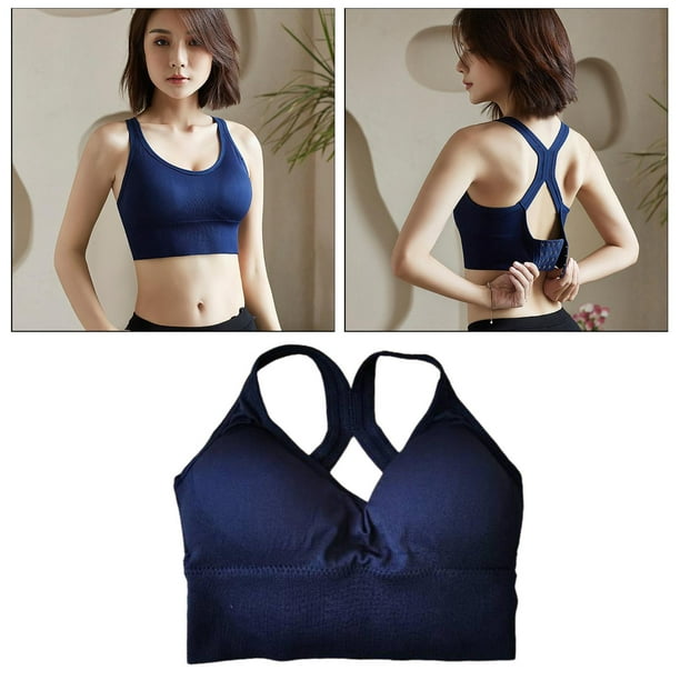 New Women Sports Bras Ladies Solid Summer Stretch Elastic Solid Skinny Fitness  Sports Exercise Home Gym Wear 