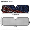 thumbnail image 3 of POLERO Car Windshield Sun Shade, American Flag Lips Car Window Shades Heat Reflective Interior Cool, Universal Fit for Most Cars Off-road Vehicle SUV, Foldable & Portable Design, 3 of 7