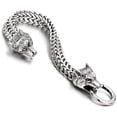 thumbnail image 4 of Sonducket Cadena de eslabones de metal Acero inoxidable a prueba de herrumbre Colgante de muñeca de moda de larga duración Suministros Ropa, zapatos y accesorios Miscelánea Plata 21cm, 4 of 6