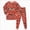 Halloween G73-Brick Red, variant on 4-5 Years Tween Girls Short Sleeve Print Shirts Tops Pants Outfits Matching Family Halloween Pajamas Halloween Pajamas Baby