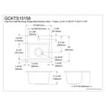 thumbnail image 5 of Gourmetier GCKTS15158 Towne 15" Cast Iron Self-Rimming Single Bowl Drop-In Kitchen Sink (1 Hole), White, 5 of 11