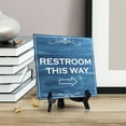 thumbnail image 3 of Signs ByLITA Restroom This Way, Wood Color, Square Table Sign (5" x 5"), 3 of 4