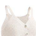 thumbnail image 7 of UACY Toddler Girls Knit Camisole Crop Top V Neck Button Front Textured Knit Tank Top Casual Sleeveless Vest for Kids ﻿ (White, 12-18 Months), 7 of 7