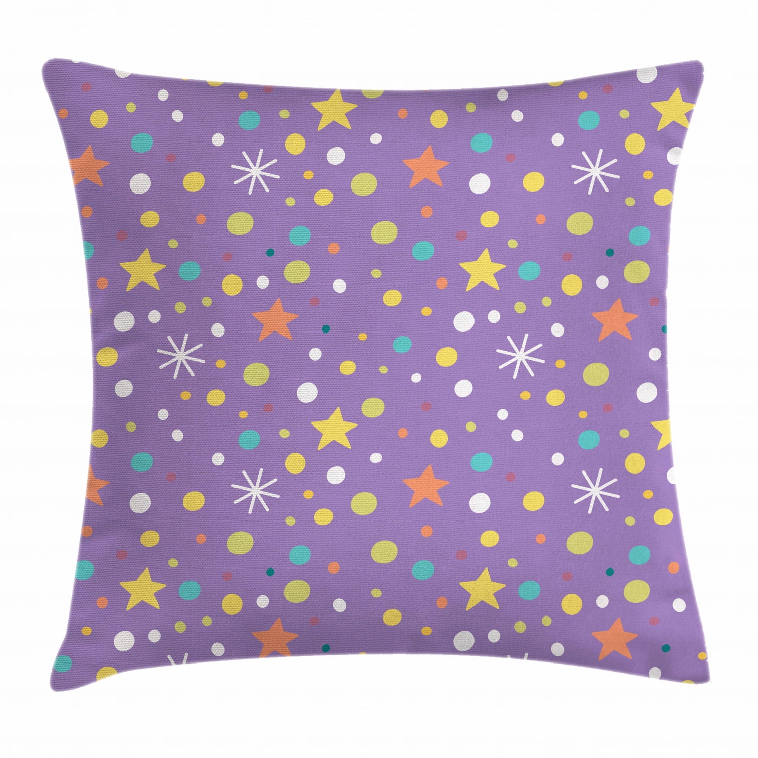 Kids Girls Throw Pillow Cushion Cover, Party Themed Graphic Pattern