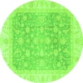 thumbnail image 1 of Ahgly Company Indoor Round Oriental Green Traditional Area Rugs, 3' Round, 1 of 4