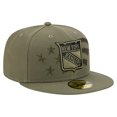 thumbnail image 3 of Men's New Era  Olive New York Rangers Military Appreciation Flag 59FIFTY Fitted Hat, 3 of 5