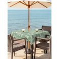 thumbnail image 3 of Outdoor Tablecloths with Umbrella Hole & Zipper, Sage Green Botanical 54x54 Inch Square Tablecloths, Spring Summer Chic Wildflowers Waterproof Table Cloth, Patio/Pool/Picnic Table Covers, 3 of 8