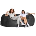 thumbnail image 2 of Jaxx 7 Foot Giant Bean Bag Sofa, Black, 2 of 6