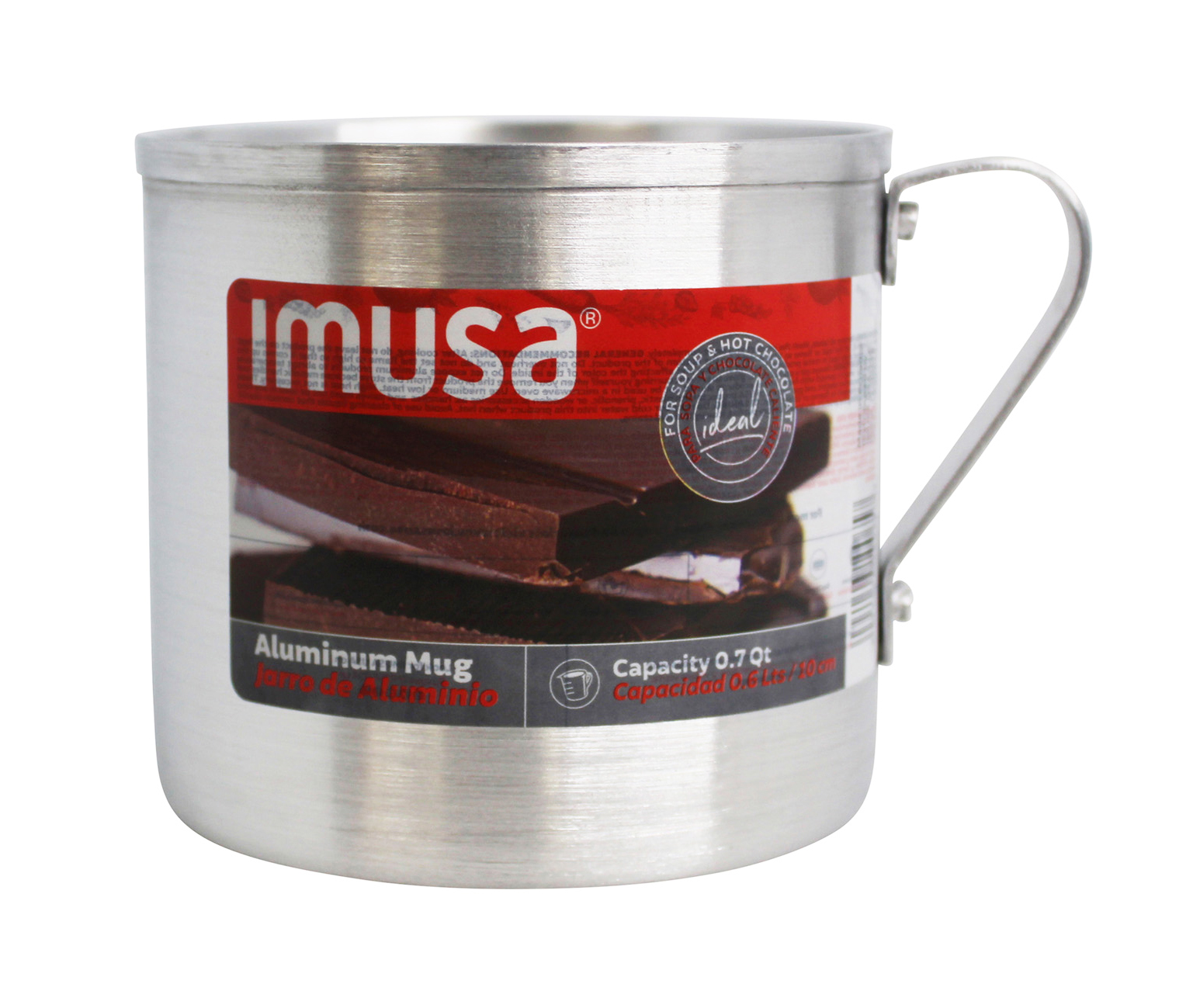 Imusa 0.7 Quart Capacity Aluminum Mug for Stovetop Use or Camping, Silver - image 3 of 11