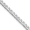 thumbnail image 5 of Diamond2Deal 925 Sterling Silver Rhodium-plated Polished 5mm Curb Chain Necklace for Men 18", 5 of 6