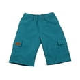thumbnail image 4 of Rggeeun Toddler Boys Shorts Solid Color Cargo Elastic Waist With Flap Pockets Loose Fit Knee Length For Summer Everyday Use Versatile Bottoms,Blue,11-12 Years, 4 of 9