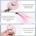 thumbnail image 3 of Adornos de coche, atrapasueños de alces, colgante de coche, adornos de vista trasera, accesorios de estilo interior de coche, decoración, colgante de coche, rosa JFHHH pequeña, 3 of 5