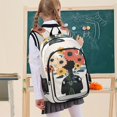 thumbnail image 7 of FORMRS School Backpack 17" Student Travel Bag with Laptop Compartment, Black Flowers, 7 of 7