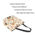 thumbnail image 3 of FORMRS Womens Canvas Tote Bag with Zipper Inner Pocket Shoulder Handbag, Fall Book Shelf, 3 of 7