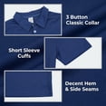 thumbnail image 4 of YUSHOW Men's Polo-Shirt Short Sleeve Performance Moisture Wicking Dry Fit Golf Shirts for Men Navy Blue,L, 4 of 8