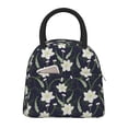 thumbnail image 1 of Balery Lilies Flowers Bolsa de Almuerzo para Mujeres, Caja de Almuerzo, Bolsa de Almuerzo Pequeña Impermeable, Tote de Almuerzo Reutilizable con Gran Capacidad, 1 of 6