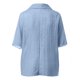 thumbnail image 5 of Vestidos Casuales Para Mujer, Blusas De Mujer De Moda Blusa informal de manga corta con solapa y cuello halter para mujer, color liso, con mangas 3/4, 5 of 5