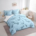 thumbnail image 2 of Feelyou Kids Blue Dinosaur Wildlife Bedding Comforter Set for Boys Girls Kids, Simple Line Animal King Bedding Sets, Blue, Reversible, 7-Piece, 2 of 7