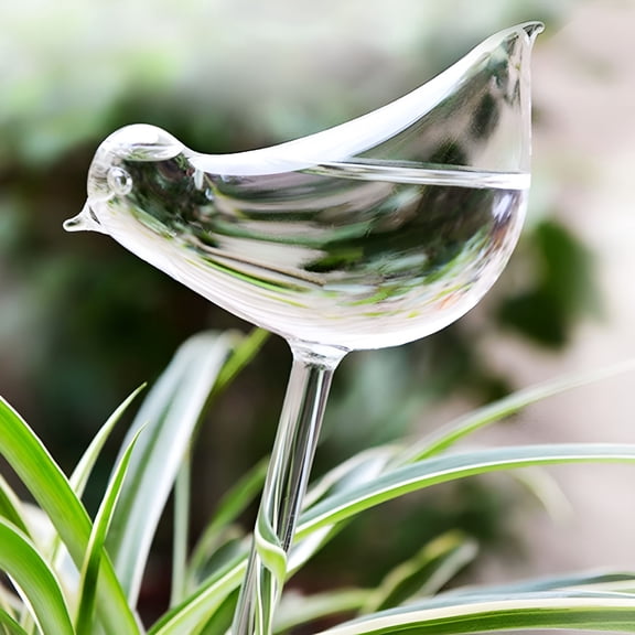 ACDANC 2Pcs/Set Glass Watering Globe Self Watering Spikes-Plant Watering Bulbs Devices- Bird Shape Self Watering for Indoor and Outdoor Plants
