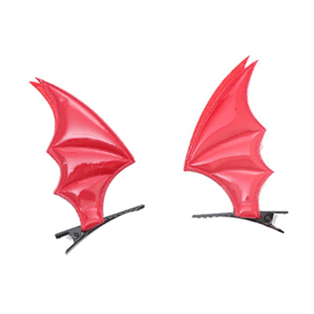 Cosplay Devil Hair Clips Cartoon Bat Wing Headwear for Halloween Party Devil  Wing Hairpin Bangs Clips Party Supplies 
