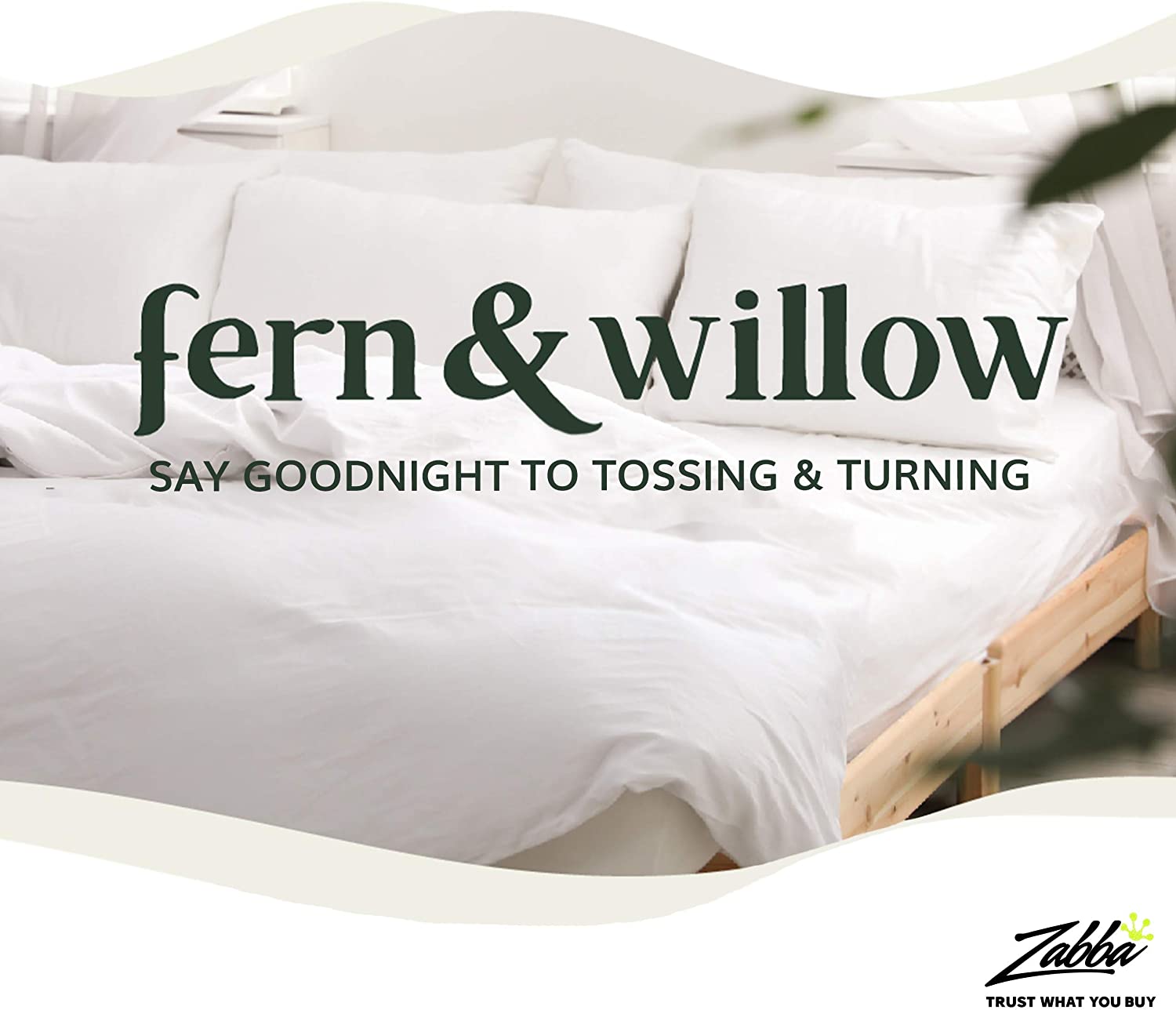 Fern & Willow Luxury Down Alternative Plush Adjustable Fill Pillow, King, 2 Pack