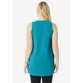 thumbnail image 2 of Roaman's Women's Plus Size Henley Ultimate Tunic Tank, 2 of 5