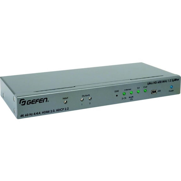 Gefen EXTUHD60012 Ultra HD 600 MHz 1:2 Splitter for HDMI w/ HDR