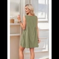 thumbnail image 4 of Vestido Mini Sin Mangas Gris-Verde M, 4 of 7