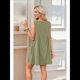 thumbnail image 4 of Vestido Mini Sin Mangas Gris-Verde M, 4 of 7