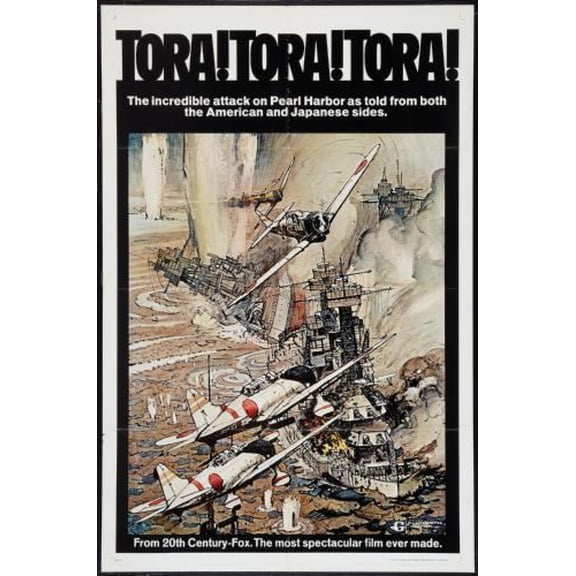 Tora Tora Tora Movie Poster Reprint 27inx40in for any room 27x40 Square Adults Best Posters