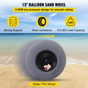 BENTISM Beach Balloon Wheels, 13 Replacement Sand Tires with 32 Stainless Steel Axle, TPU Cart Tires for Kayak Dolly, Canoe Cart and Buggy w/ Free Air Pump, 2-Pack