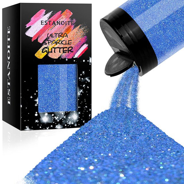 Glitter en polvo Estanoite azul iridiscente 210 g/7.41 oz PET